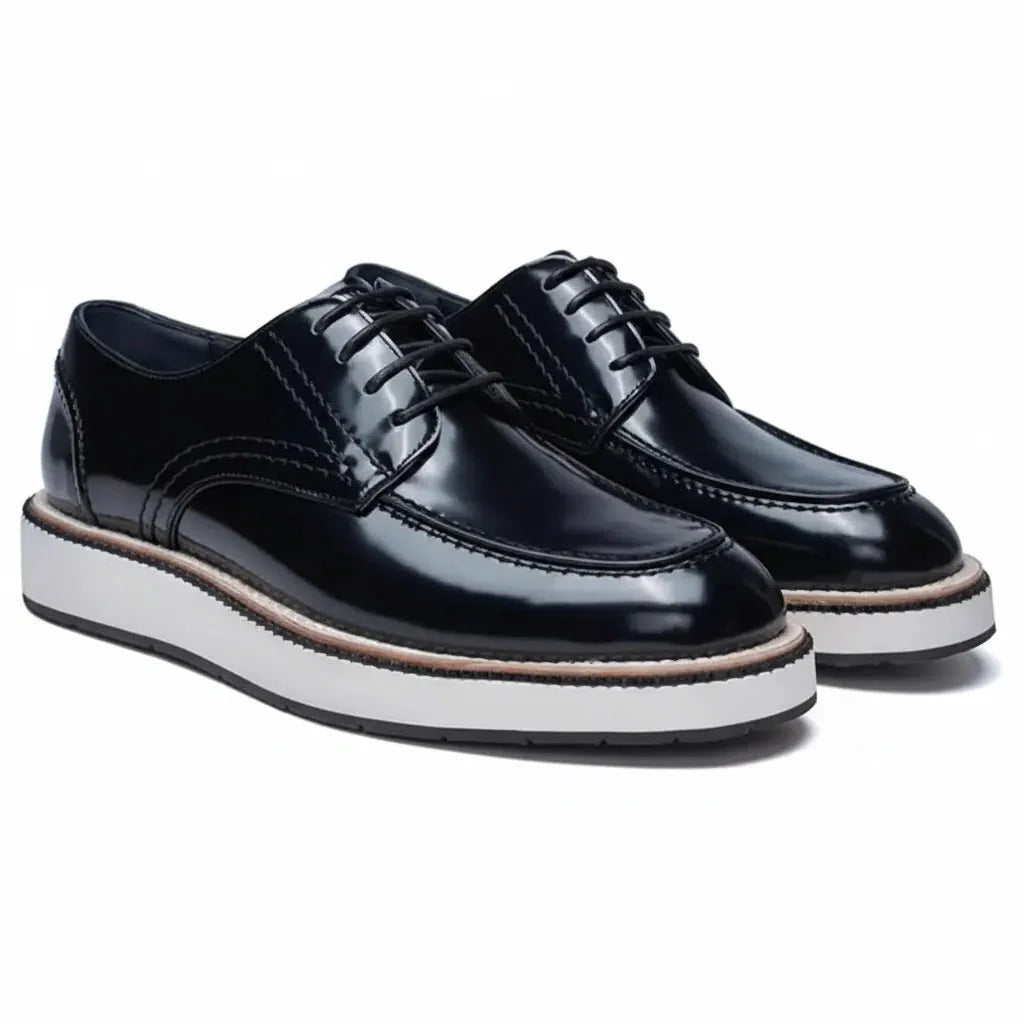 Men’s Genuine Leather Derby Shoes – Classic Brogue Oxford Dress Shoes - Valmmont