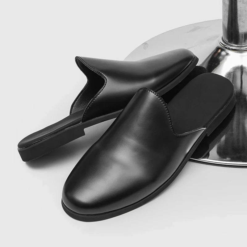 Men’s Leather Slippers – Non-Slip & Casual Walking Mules - Valmmont
