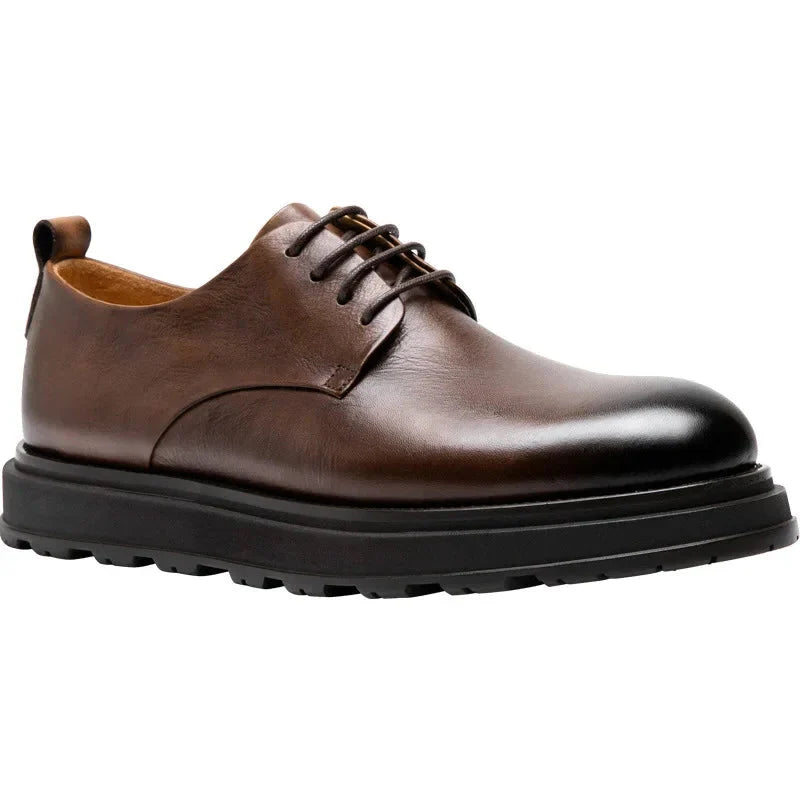 Genuine Leather Dress Shoes Thick Sole - Valmmont