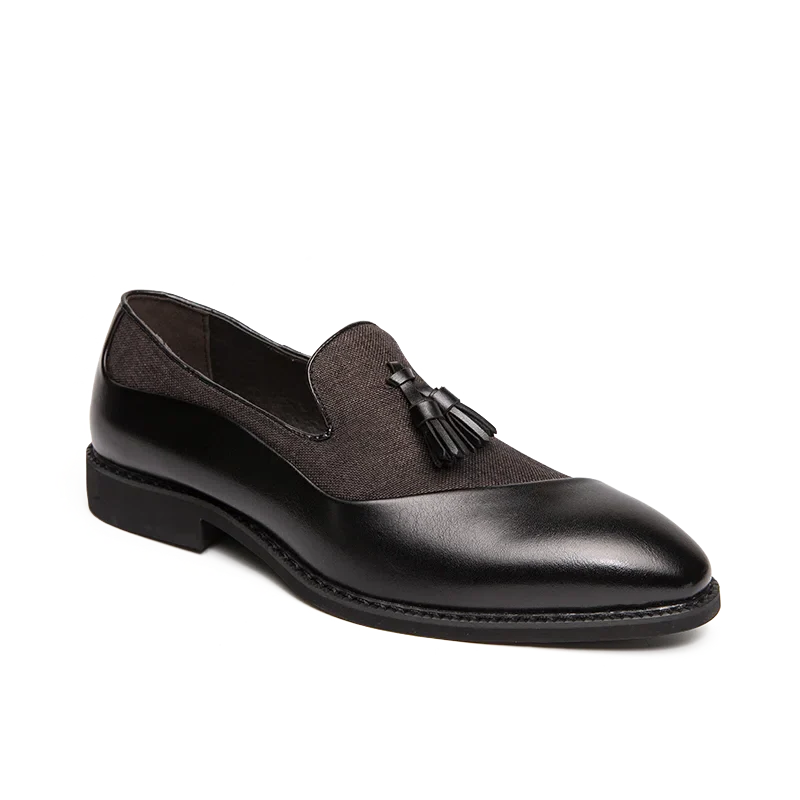 Men’s Slip-On Tassel Loafers – Classic Leather Business Dress Shoes - Valmmont