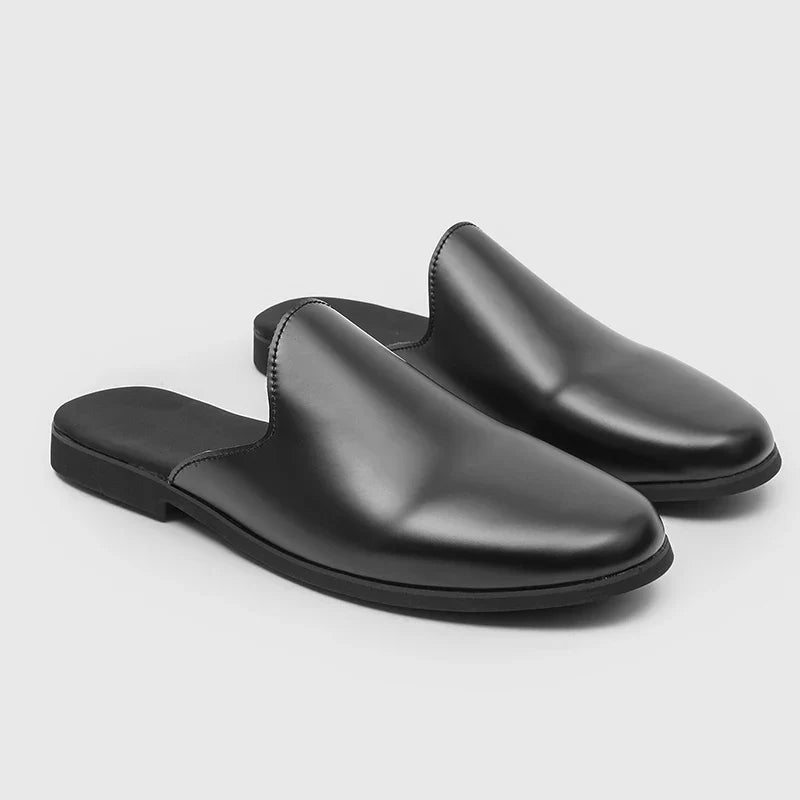 Men’s Leather Slippers – Non-Slip & Casual Walking Mules - Valmmont