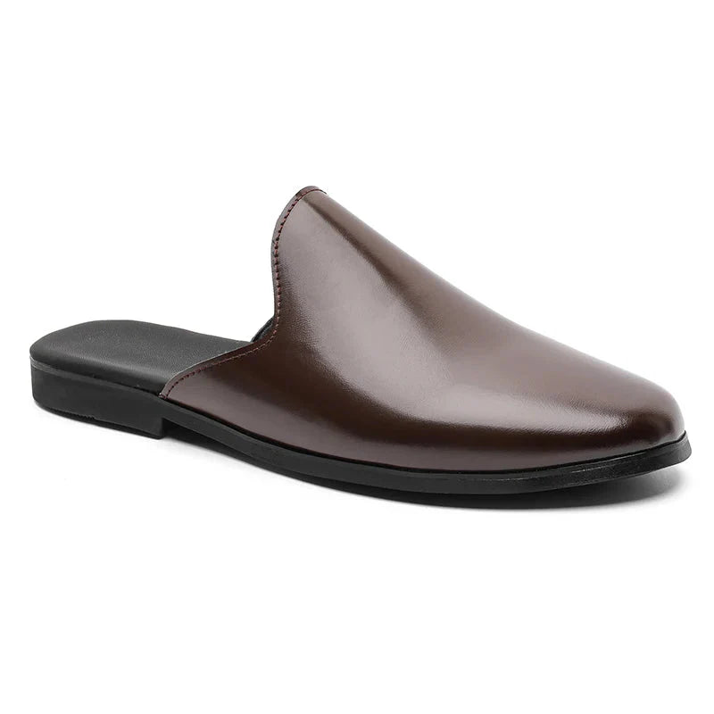 Men’s Leather Slippers – Non-Slip & Casual Walking Mules - Valmmont