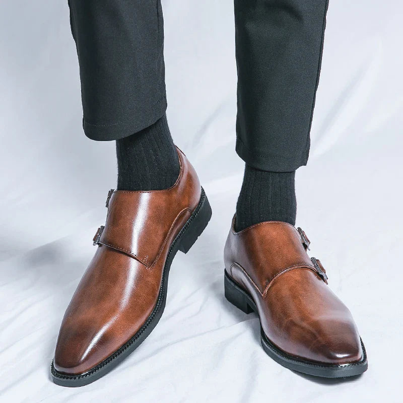 Men's Classic Monk Strap Shoes - Valmmont