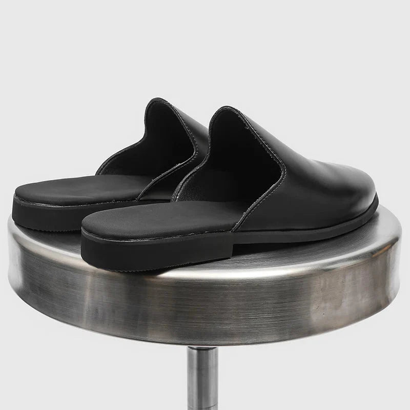 Men’s Leather Slippers – Non-Slip & Casual Walking Mules - Valmmont