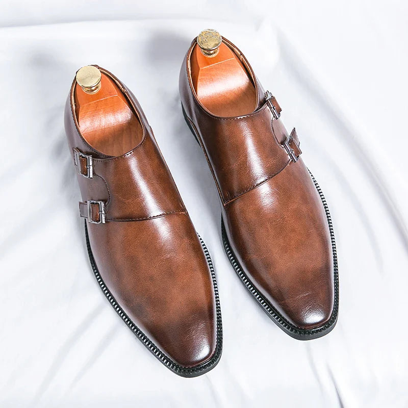 Men's Classic Monk Strap Shoes - Valmmont