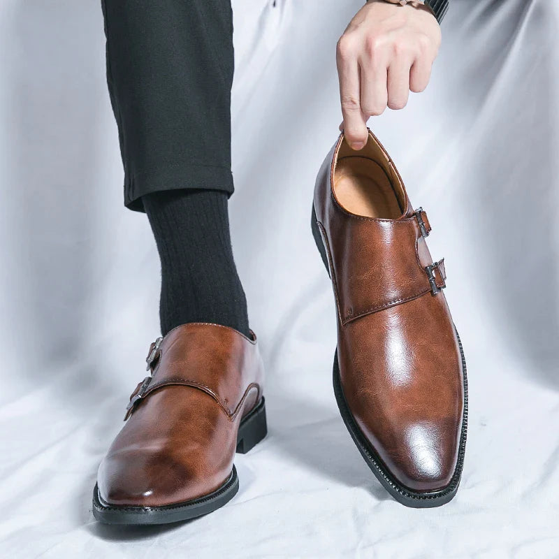 Men's Classic Monk Strap Shoes - Valmmont