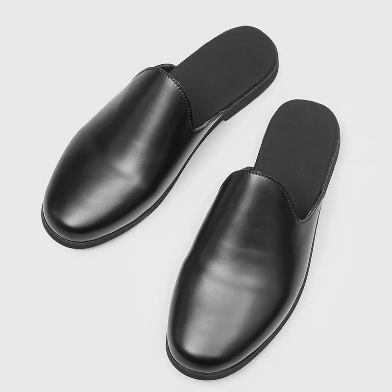Men’s Leather Slippers – Non-Slip & Casual Walking Mules - Valmmont